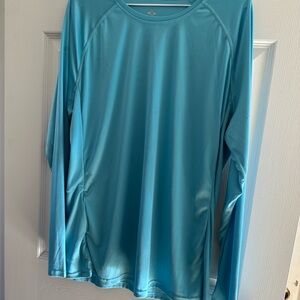Woman Blue Swim Shirt